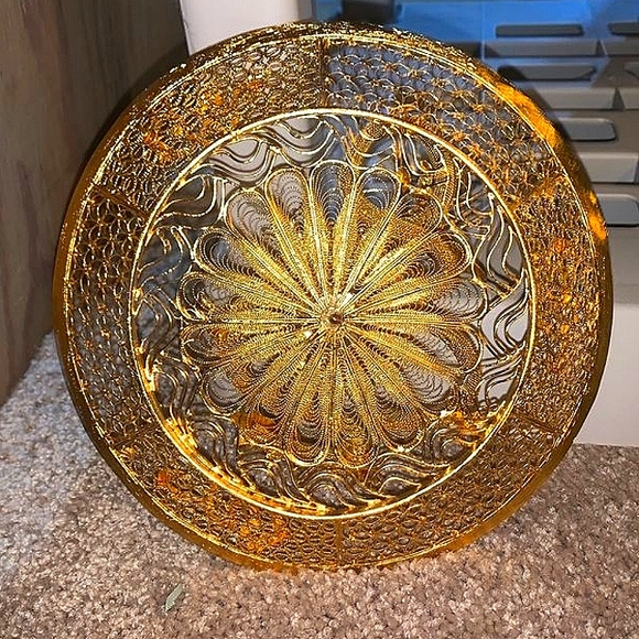 Dragon Filigree Cloisonne 3D Asian Decor Gold w Color ! - Picture 3 of 16